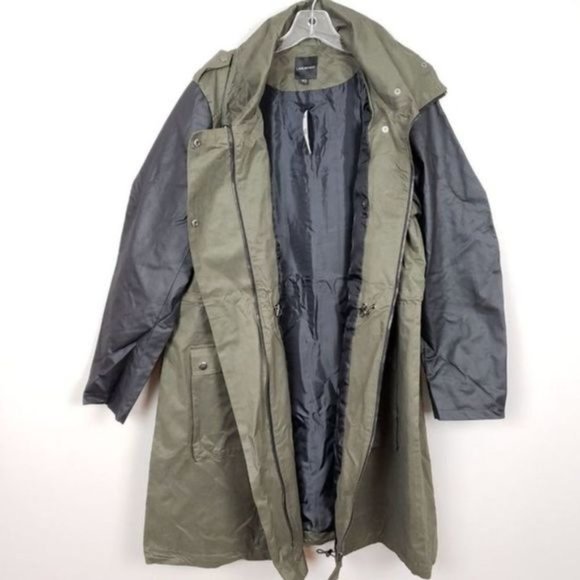 Lane Bryant Green Color Block Anorak Jacket 18/20 - Picture 4 of 8